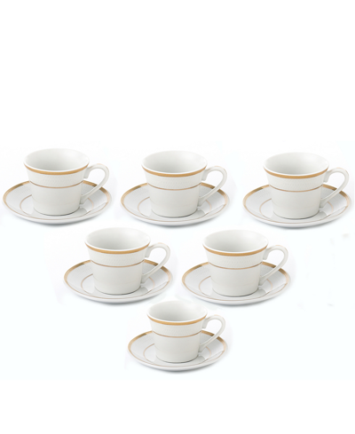 Shop Lorren Home Trends Floral Espresso Set, 12 Piece In Gold