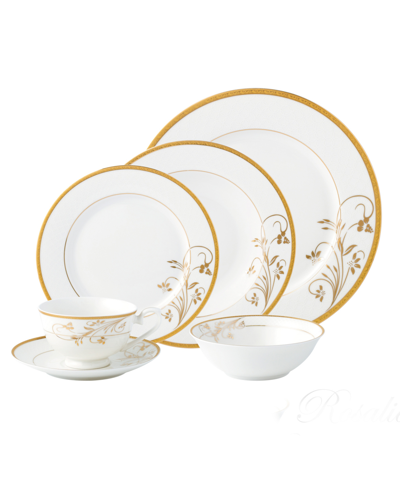 Shop Lorren Home Trends Dinnerware Bone China, Service For 4 By , Set Of 24 In Ivory/cream