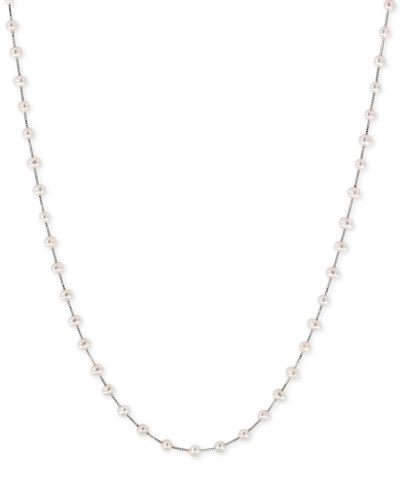 Shop Effy Collection Effy Cultured Freshwater Pearl (3mm) Statement Necklace In 14k Gold, 14k White Gold Or 14k Rose Gold