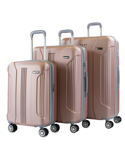 Shop American Green Travel Denali S. 3-pc. Anti-theft Hardside Luggage Set In Gold