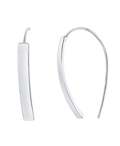 Shop And Now This Rectangular Wire Hook Earring In Silver