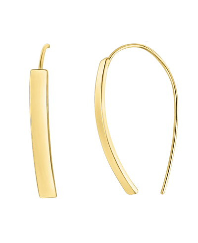 Shop And Now This Rectangular Wire Hook Earring In Yellow