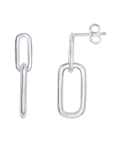Shop And Now This High Polished Link Post Drop Earring In Silver