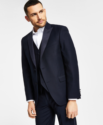 Shop Alfani Men's Slim-fit Navy Tuxedo Jacket, Created For Macy's In Blue