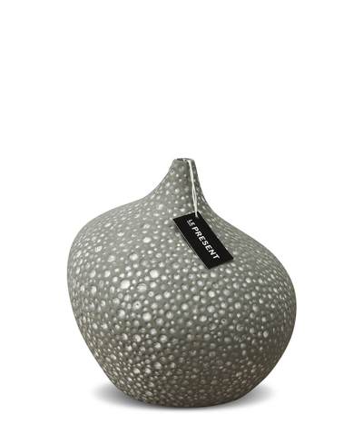 Shop Le Present Dame Ceramic Vase 8.6" In Gray