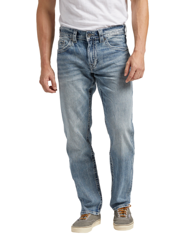 Shop Silver Jeans Co. Men's Eddie Relaxed Fit Tapered Jeans In Blue