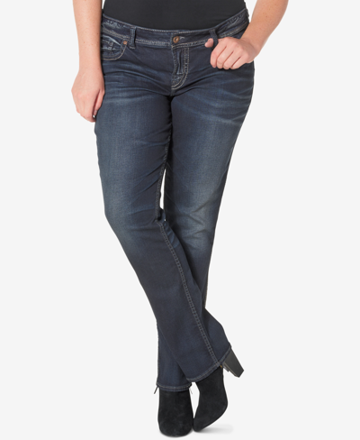 Shop Silver Jeans Co. Plus Size Suki Slim Bootcut Jeans In Blue