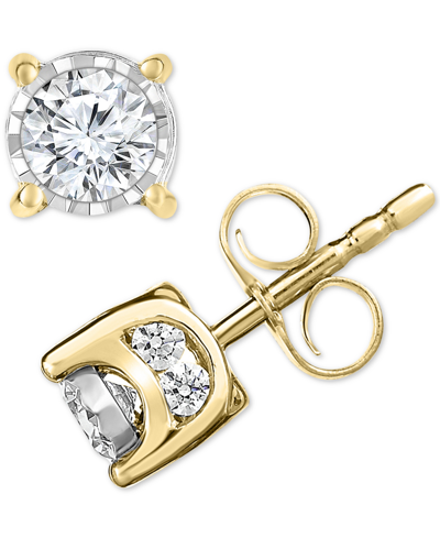 Shop Trumiracle Diamond Stud Earrings (1/2 Ct. T.w.) In 14k Gold