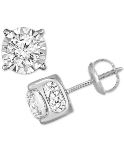 Shop Trumiracle Diamond Stud Earrings (2 Ct. T.w.) In 14k White, Yellow Or Rose Gold