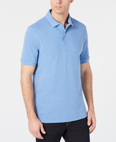 Shop Club Room Men's Classic Fit Performance Stretch Polo, Created For Macy's In Blue