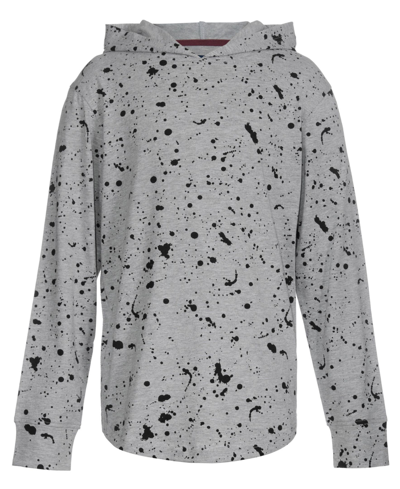 Shop Univibe Big Boys Tuscan Splatter Print Long Sleeve Jersey Knit Hoodie In Gray