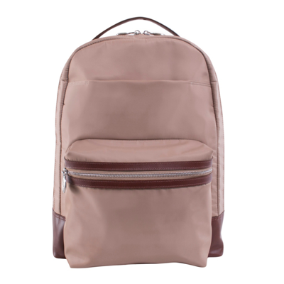 Shop Mcklein Parker, 15" Dual Compartment Laptop Backpack In Tan/beige