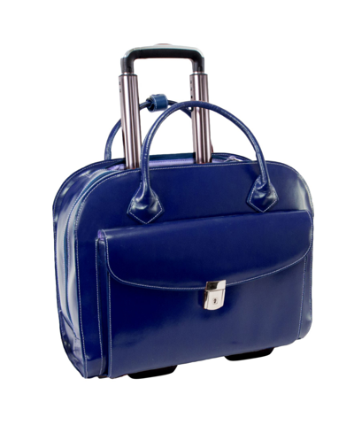 Shop Mcklein Granville, 15" Wheeled Ladies Laptop Briefcase In Blue