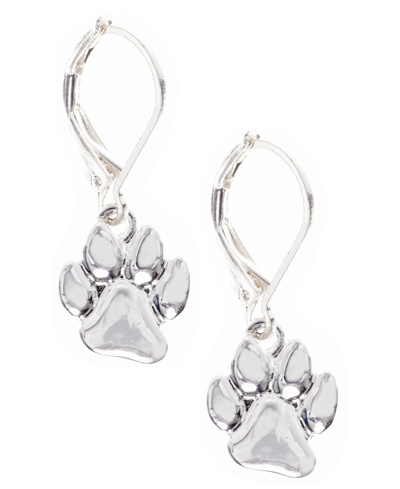 Shop Pet Friends Jewelry Paw Drop Earring In Silver