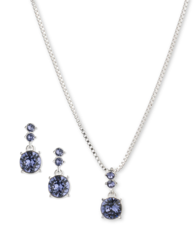 Shop Nine West Boxed Necklace And Earring Set In Silver