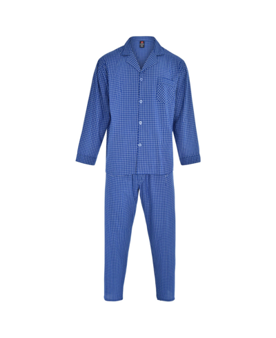 Shop Hanes Platinum Hanes Men's Cvc Broadcloth Pajama Set In Blue