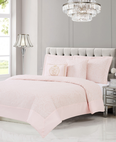 Shop Juicy Couture Dovona 5-piece Comforter Set, Queen Bedding In Pink