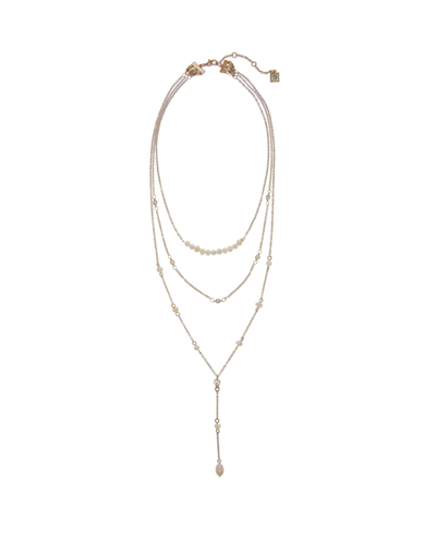 Shop Laundry By Shelli Segal Fresh Water Imitation Pearls Convertible Necklace In Gold