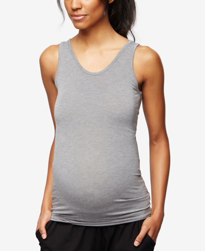 Shop A Pea In The Pod Luxe Ruched Maternity Tank Top In Gray