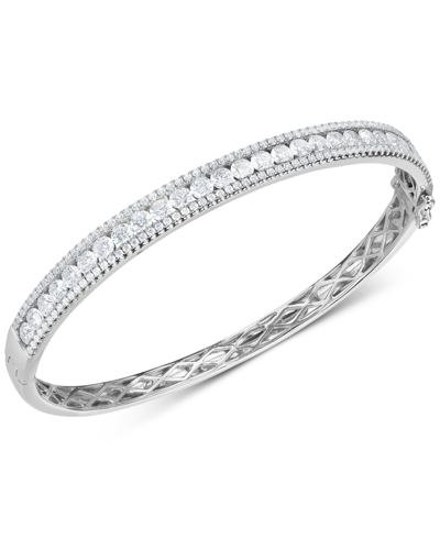 Shop Arabella Cubic Zirconia Bangle Bracelet In Sterling Silver (also Available In 18k Gold Plated Sterling Silver