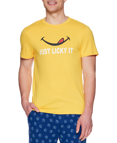 Shop Joe Boxer Men's Fun Just Licky It Graphic T-shirt In Gold