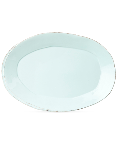 Shop Vietri Lastra Collection Oval Platter In Blue