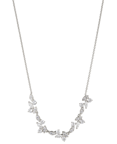 Shop Eliot Danori Silver-tone Crystal Frontal Necklace, 16" + 2" Extender, Created For Macy's In Gray