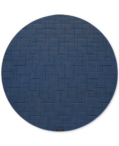 Shop Chilewich Bamboo 15" Round Placemat In Blue