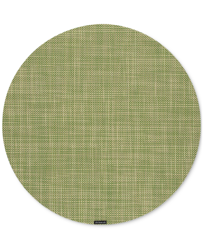 Shop Chilewich Mini Basketweave 15" Round Placemat In Green