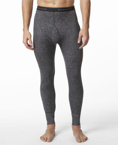 Shop Stanfield's Men's 2 Layer Merino Wool Blend Thermal Long Johns In Gray