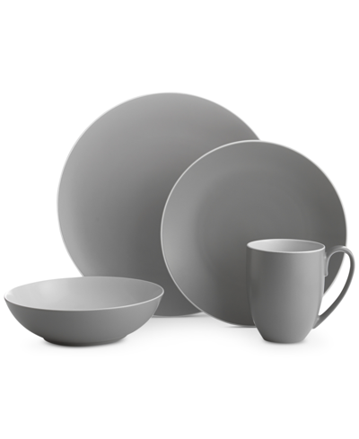 Shop Nambe Pop Collection By Robin Levien 4-piece Place Setting In Gray
