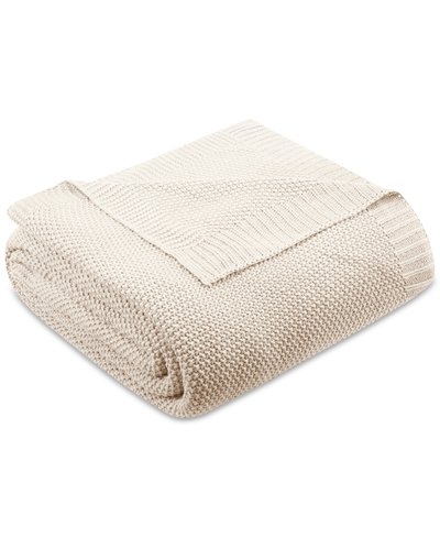 Shop Ink+ivy Bree Classic Knit Blanket, Full/queen Bedding In Ivory/cream