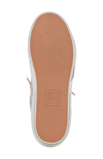 Shop Dolce Vita Zina Sneaker In Apricot Metallic Leather