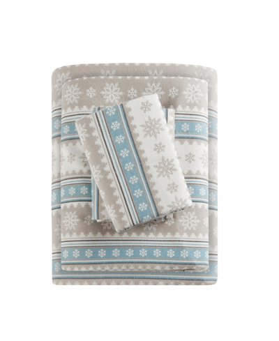 Woolrich Printed Flannel 4-pc. Sheet Set, King Bedding In Blue