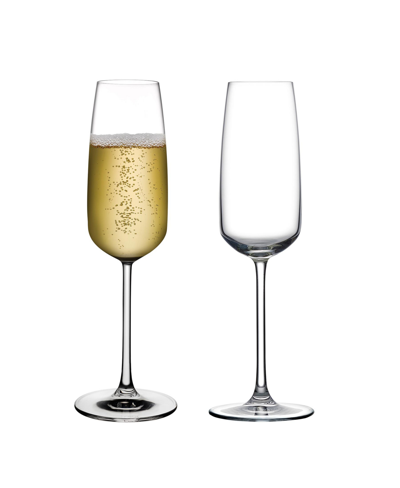 Shop Nude Glass Mirage Champagne Glass, Set Of 2 In Brown