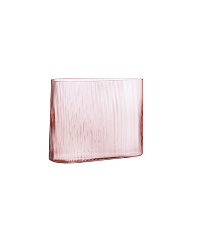 Shop Nude Glass Mist Wide Vase In Pink