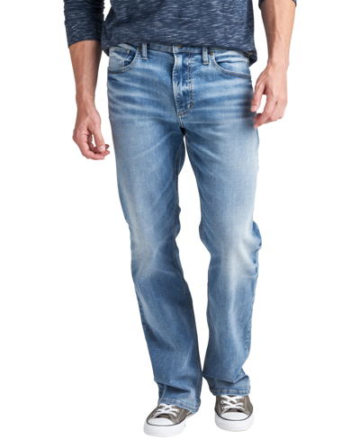Shop Silver Jeans Co. Men's Zac Relaxed Fit Straight Leg Jeans In Blue