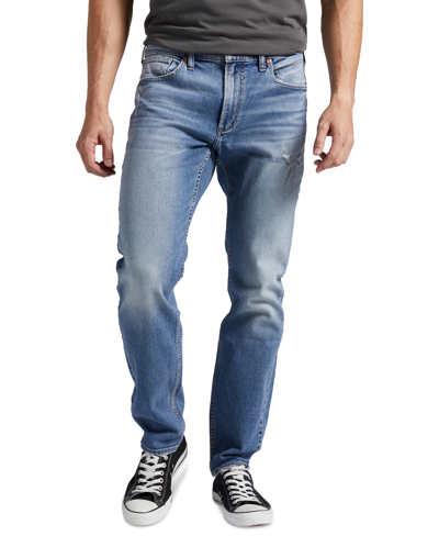 Shop Silver Jeans Co. Men's Taavi Skinny Fit Skinny Leg Jeans In Blue