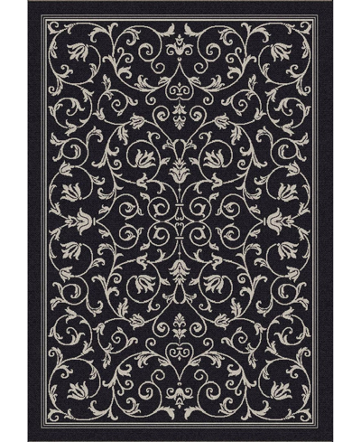 Shop Safavieh Courtyard Black And Sand 2' X 3'7" Outdoor Area Rug In White