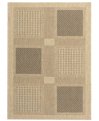 Shop Safavieh Courtyard Sand And Black 2' X 3'7" Outdoor Area Rug In White