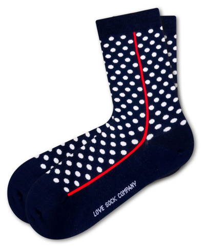 Shop Love Sock Company Women's Socks - Red Line In Blue