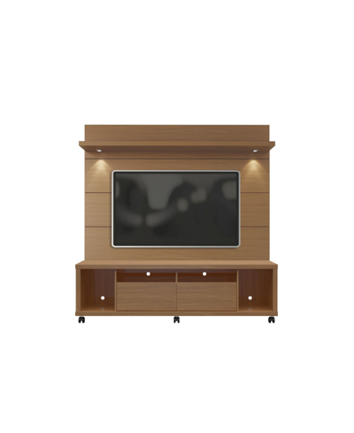 Shop Manhattan Comfort Cabrini Tv Stand And Floating Wall Tv Panel With Led Lights In White