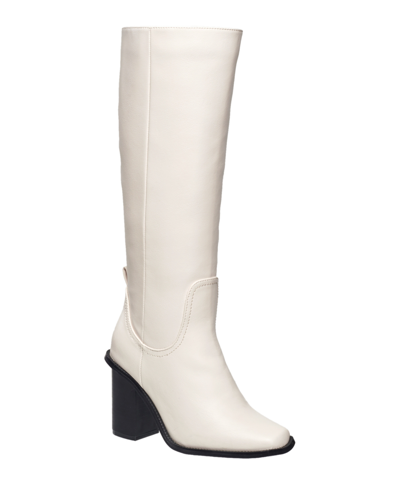 Shop French Connection Women's Hailee Knee High Heel Riding Boots Women's Shoes In White