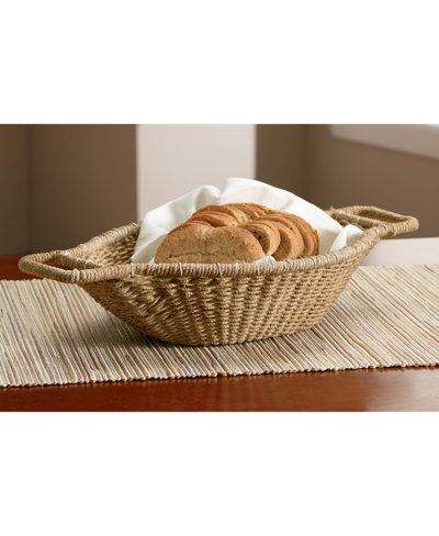Shop St. Croix Kindwer 18" Jute Wrapped Oval Basket In Tan/beige