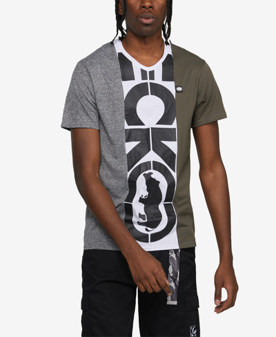 Shop Ecko Unltd Men's Short Sleeve Center Rep V-neck T-shirt In Multi