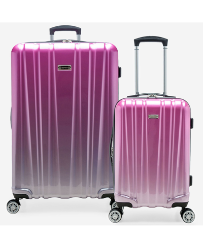 Shop Traveler's Choice Ruma Ii Hardside 2 Piece Luggage Set In Pink