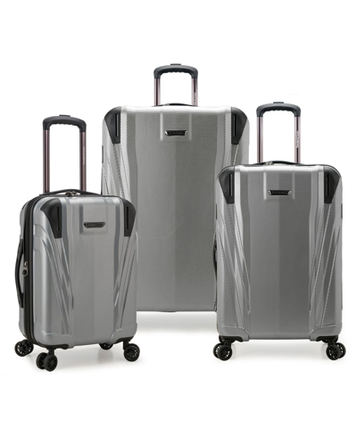 Shop Traveler's Choice Valley Glen Hardside 3 Piece Luggage Set In Silver