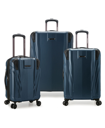 Shop Traveler's Choice Valley Glen Hardside 3 Piece Luggage Set In Blue