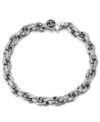 Shop Esquire Men's Jewelry Woven Link Bracelet, Created For Macy's In Silver
