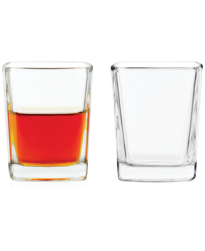 Shop Circle Glass Square Shot Glasses, Set Of 6 In Brown